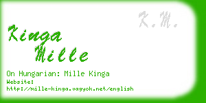 kinga mille business card